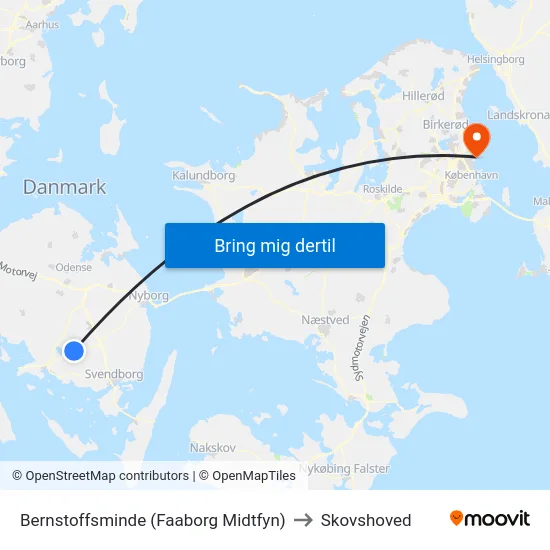 Bernstoffsminde (Faaborg Midtfyn) to Skovshoved map