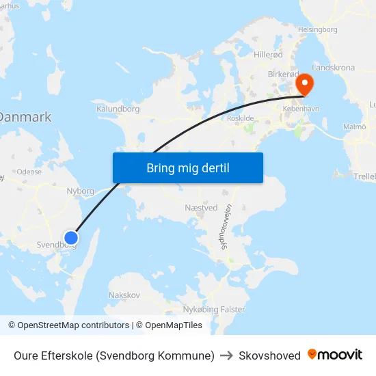 Oure Efterskole (Svendborg Kommune) to Skovshoved map
