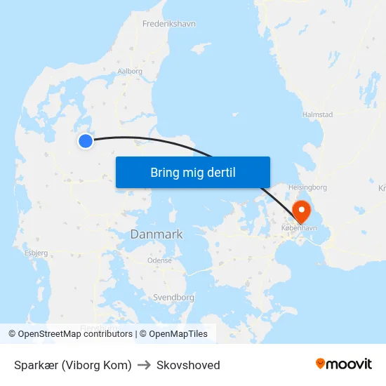 Sparkær (Viborg Kom) to Skovshoved map