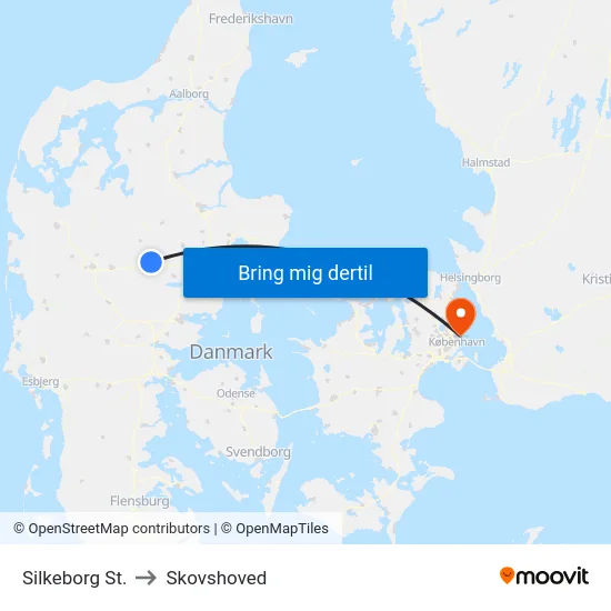 Silkeborg St. to Skovshoved map