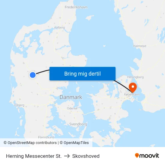 Herning Messecenter St. to Skovshoved map