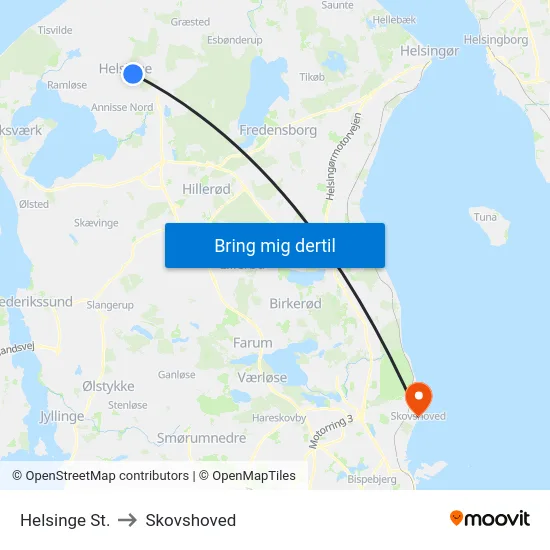 Helsinge St. to Skovshoved map