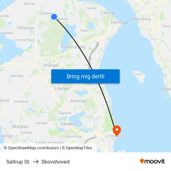 Saltrup St. to Skovshoved map