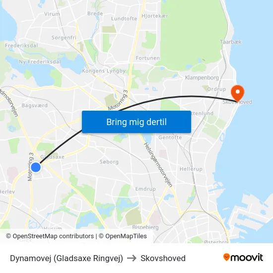 Dynamovej (Gladsaxe Ringvej) to Skovshoved map