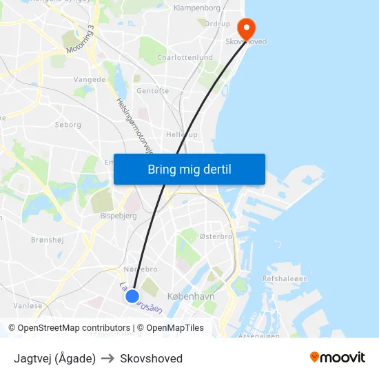 Jagtvej (Ågade) to Skovshoved map