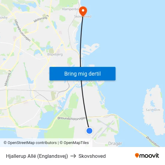 Hjallerup Allé (Englandsvej) to Skovshoved map