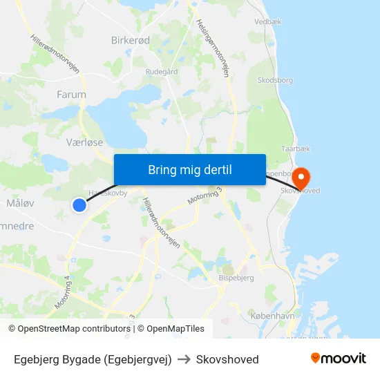 Egebjerg Bygade (Egebjergvej) to Skovshoved map