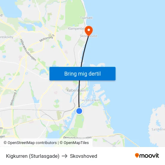 Kigkurren (Sturlasgade) to Skovshoved map