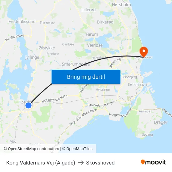 Kong Valdemars Vej (Algade) to Skovshoved map