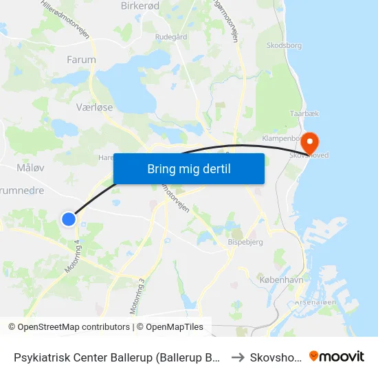 Psykiatrisk Center Ballerup (Ballerup Boulevard) to Skovshoved map
