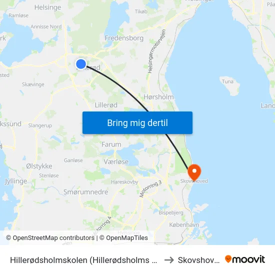 Hillerødsholmskolen (Hillerødsholms Allé) to Skovshoved map