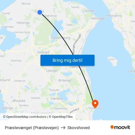 Præstevænget (Præstevejen) to Skovshoved map