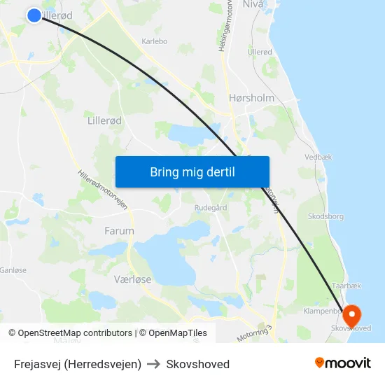 Frejasvej (Herredsvejen) to Skovshoved map