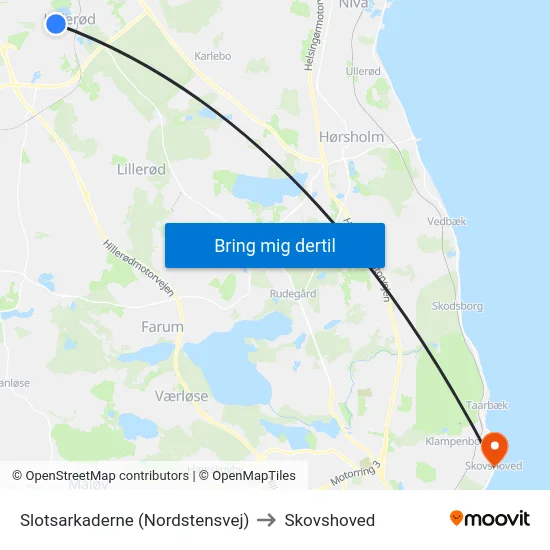 Slotsarkaderne (Nordstensvej) to Skovshoved map