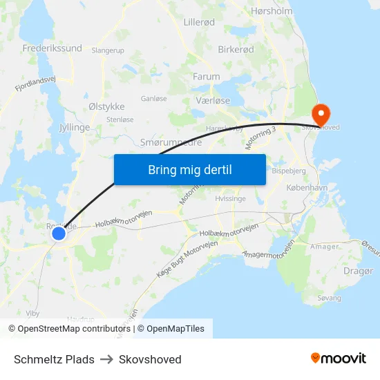 Schmeltz Plads to Skovshoved map