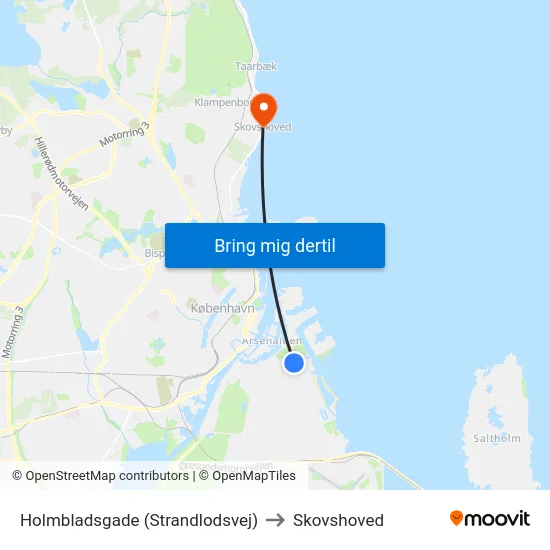 Holmbladsgade (Strandlodsvej) to Skovshoved map