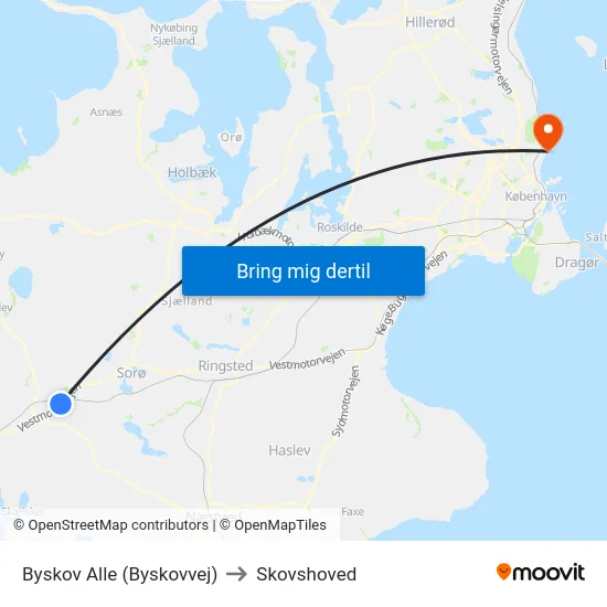 Byskov Alle (Byskovvej) to Skovshoved map