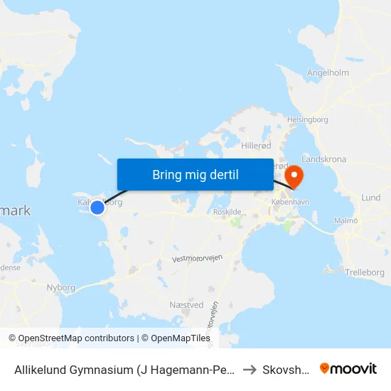 Allikelund Gymnasium (J Hagemann-Petersens Allé) to Skovshoved map