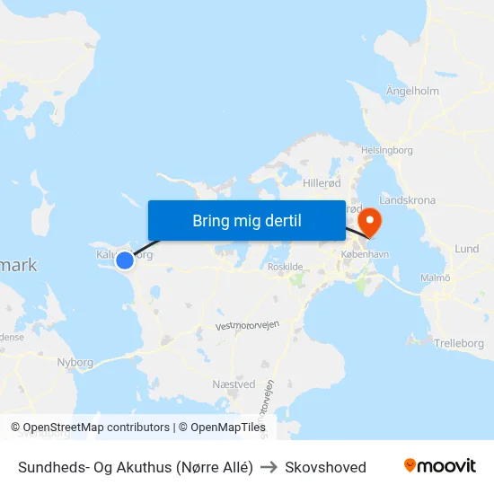 Sundheds- Og Akuthus (Nørre Allé) to Skovshoved map