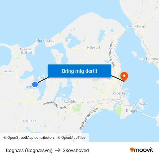 Bognæs (Bognæsvej) to Skovshoved map