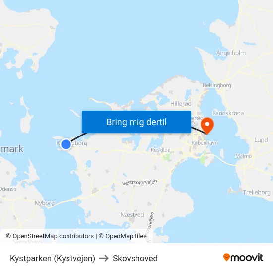 Kystparken (Kystvejen) to Skovshoved map