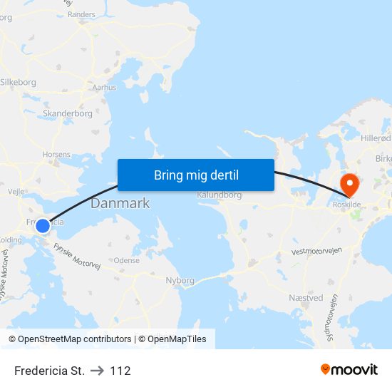 Fredericia St. to 112 map