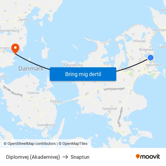Diplomvej (Akademivej) to Snaptun map
