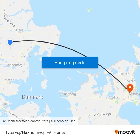 Tværvej/Haxholmvej to Herlev map