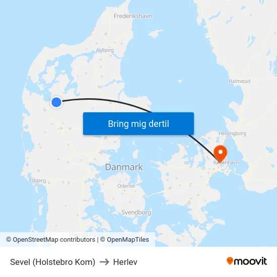 Sevel (Holstebro Kom) to Herlev map