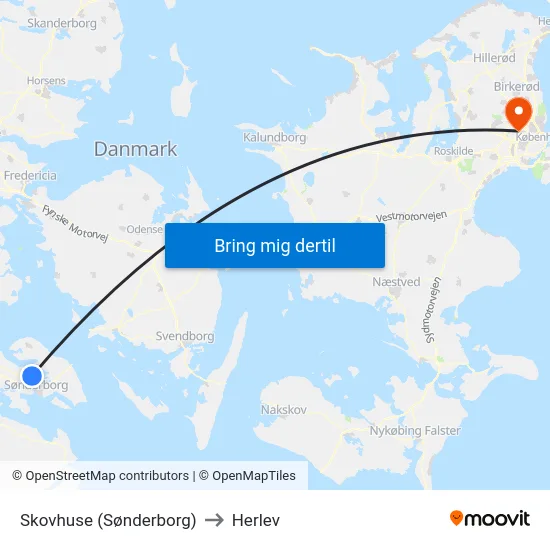 Skovhuse (Sønderborg) to Herlev map