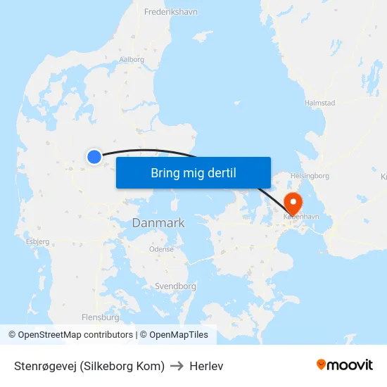 Stenrøgevej (Silkeborg Kom) to Herlev map