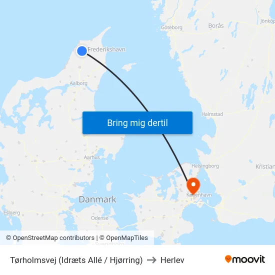 Tørholmsvej (Idræts Allé / Hjørring) to Herlev map