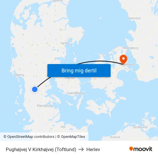 Pughøjvej V Kirkhøjvej (Toftlund) to Herlev map