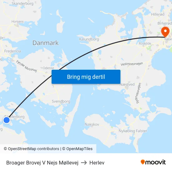 Broager Brovej V Nejs Møllevej to Herlev map