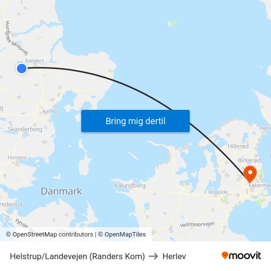 Helstrup/Landevejen (Randers Kom) to Herlev map