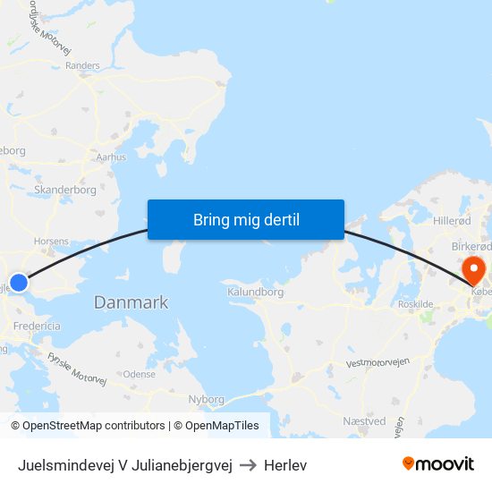 Juelsmindevej V Julianebjergvej to Herlev map