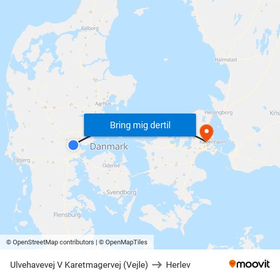 Ulvehavevej V Karetmagervej (Vejle) to Herlev map