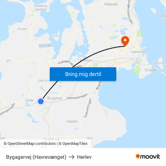 Bygagervej (Havrevænget) to Herlev map