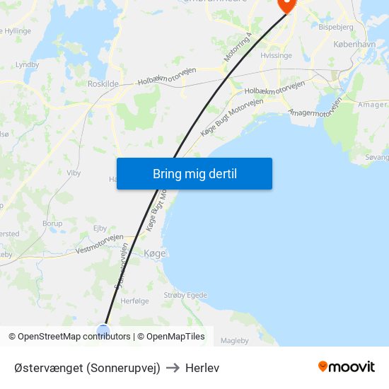 Østervænget (Sonnerupvej) to Herlev map