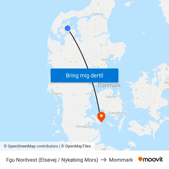 Fgu Nordvest (Elsøvej / Nykøbing Mors) to Mommark map