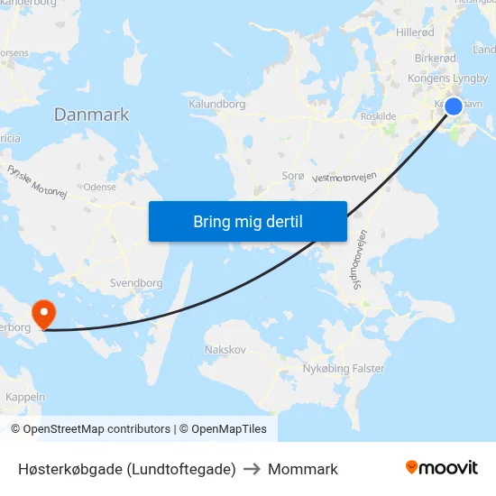 Høsterkøbgade (Lundtoftegade) to Mommark map