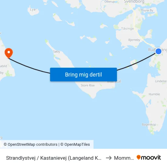 Strandlystvej / Kastanievej (Langeland Kommune) to Mommark map