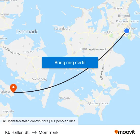 Kb Hallen St. to Mommark map