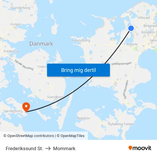 Frederikssund St. to Mommark map