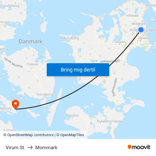 Virum St. to Mommark map
