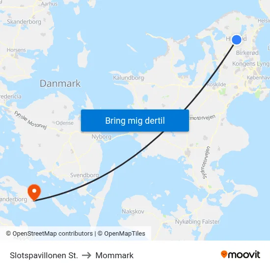 Slotspavillonen St. to Mommark map
