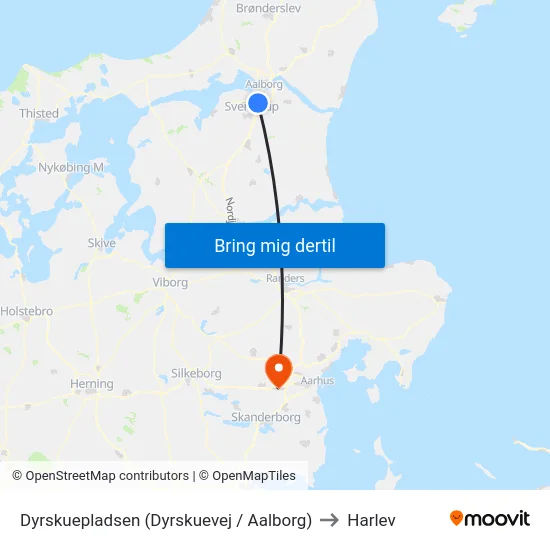 Dyrskuepladsen (Dyrskuevej / Aalborg) to Harlev map