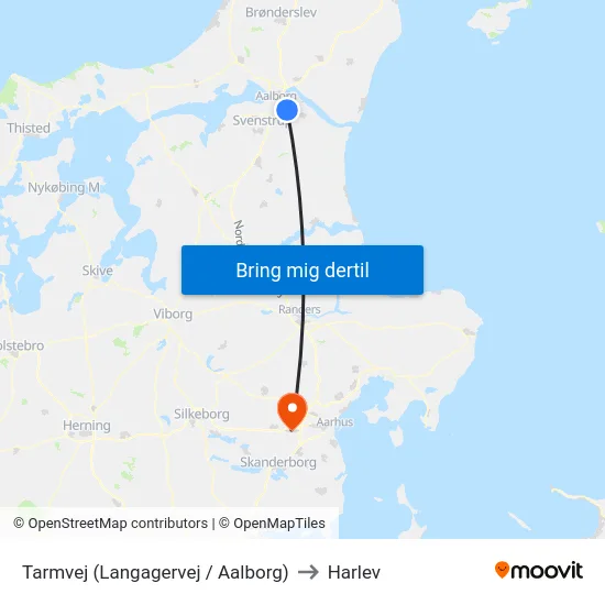 Tarmvej (Langagervej / Aalborg) to Harlev map