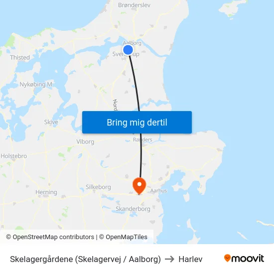 Skelagergårdene (Skelagervej / Aalborg) to Harlev map