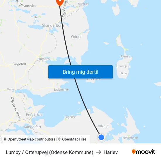 Lumby / Otterupvej (Odense Kommune) to Harlev map